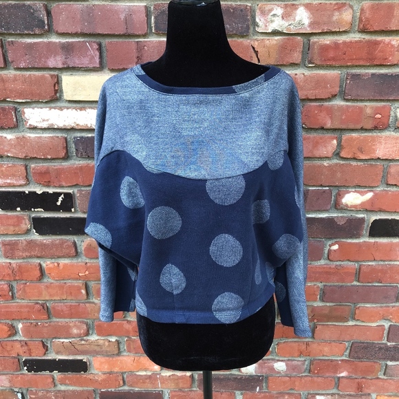 Anthropologie Tops - Anthropologie Postage Stamp Polka Dot Crop Top